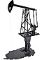 pietso oil derrick with two little girl black and glossy legs - contemporary sculpture Piet.sO 2012 pietso