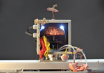 R.-O.-B.-O.-T. - Peter Keene and Piet.sO - contemporary art, robot's head.