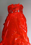 red resin dress luminous sculpture Piet.sO