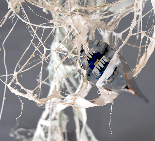 Piet.sO, contemporary sculpture Dropped in the ocean - tree ocean - anthropocene, climat ocean in contemporary art, acrylic resin