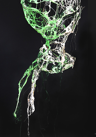 Piet.sO, inverse, contemporary sculpture  - rabbit, fiber tree